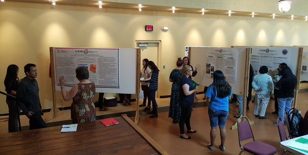 Participants at poster session 